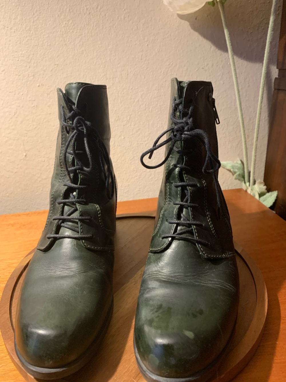Wolky Forest Green Ankle Boots